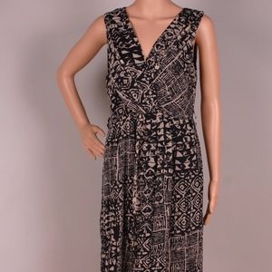 Micheal F Sleeveless Dress Geometric black medium